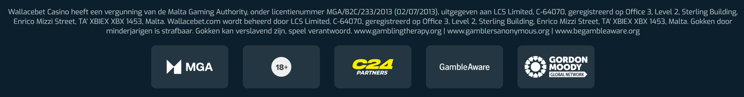 Wallacebet Netherland Veiligheid en Licenties